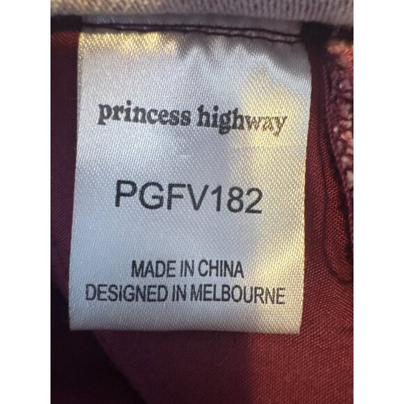 Princess Highway Size 6 Floral Pink & Brown High Waisted Overalls Cotton NWT - Picture 9 of 16